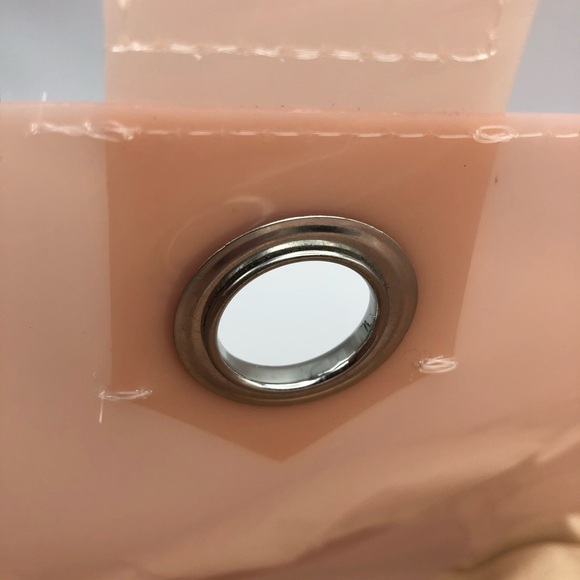 NWT. Zara Light Pink/Cream Vinyl Shoulder Bag. - Picture 13 of 13